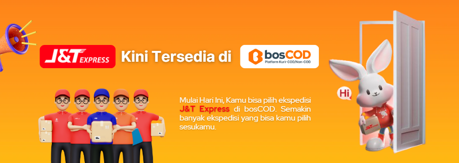 JnT Express kini tersedia di bosCOD, Semakin banyak pilihan ekspedisi