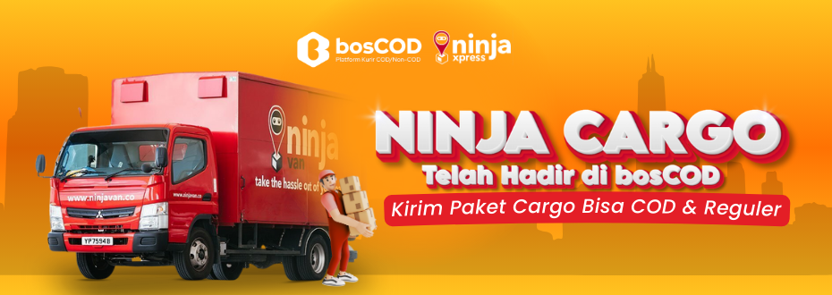 Ninja Cargo tersedia di bosCOD. Bisa COD dan Non COD (Reguler)