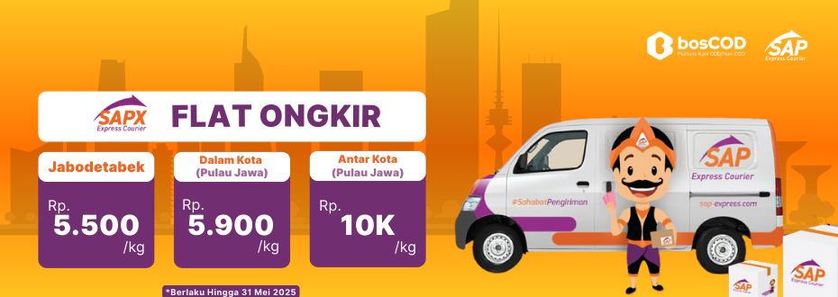 Promo Ongkir Flat SAP Express Khusus Pengguna Setia bosCOD!