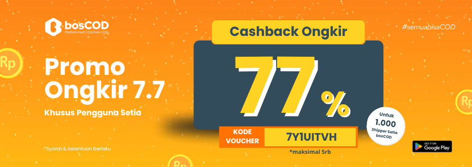 Spesial 7.7 untuk Pengguna Setia: Cashback Ongkir 77% hingga Rp5.000!